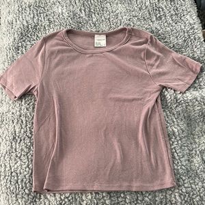 Light Pink T-shirt Crop Top